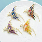 PENDRA Celestial Phoenix Crystal Enamel Brooch
