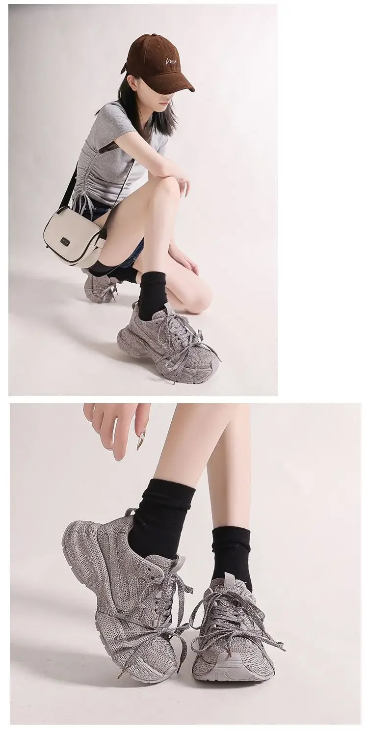 PENDRA Rhinestone Diamond Ins Shoes