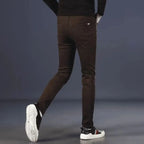 Brands Original 2026 Luxury Brands Clothing Fashion Casual Jeans Slim-fitting Pants Handsome Korean Casual Coffee Men's Pants