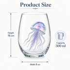 PENDRA Jellyfish Ocean Crystal-Clear 300ml Whiskey Glass
