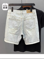Light Blue Denim Shorts CowBoys Simple Solid Brand Summer New Slim-fit Non-elastic Washed Casual Half Pants Bermuda Shorts
