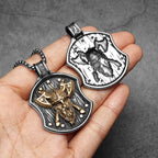 PENDRA Pirates Shield Steel Necklace