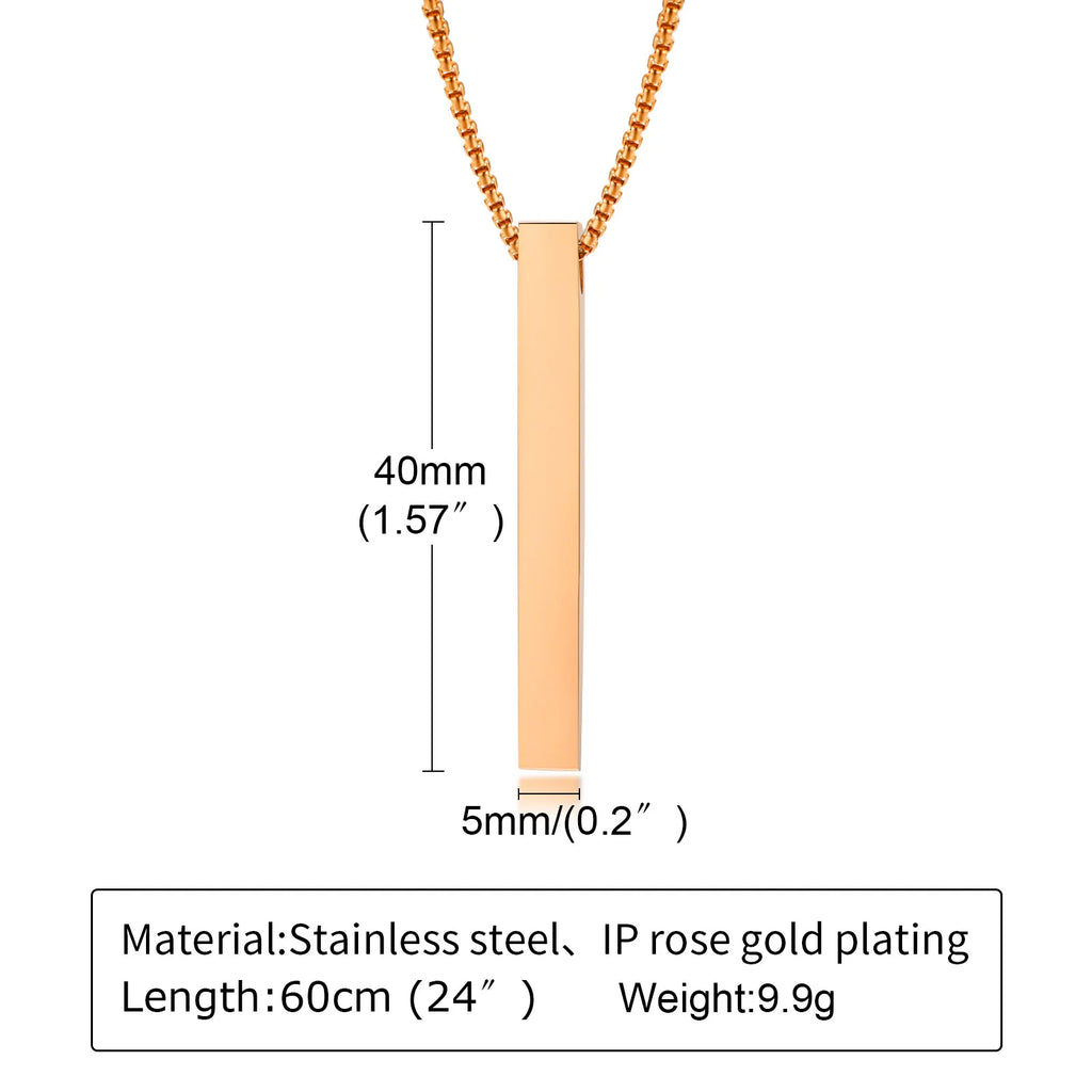 PENDRA Rectangle Bar Pendant Necklace