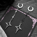 PENDRA Grimstar Cross Drop Earrings