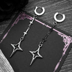 PENDRA Grimstar Cross Drop Earrings