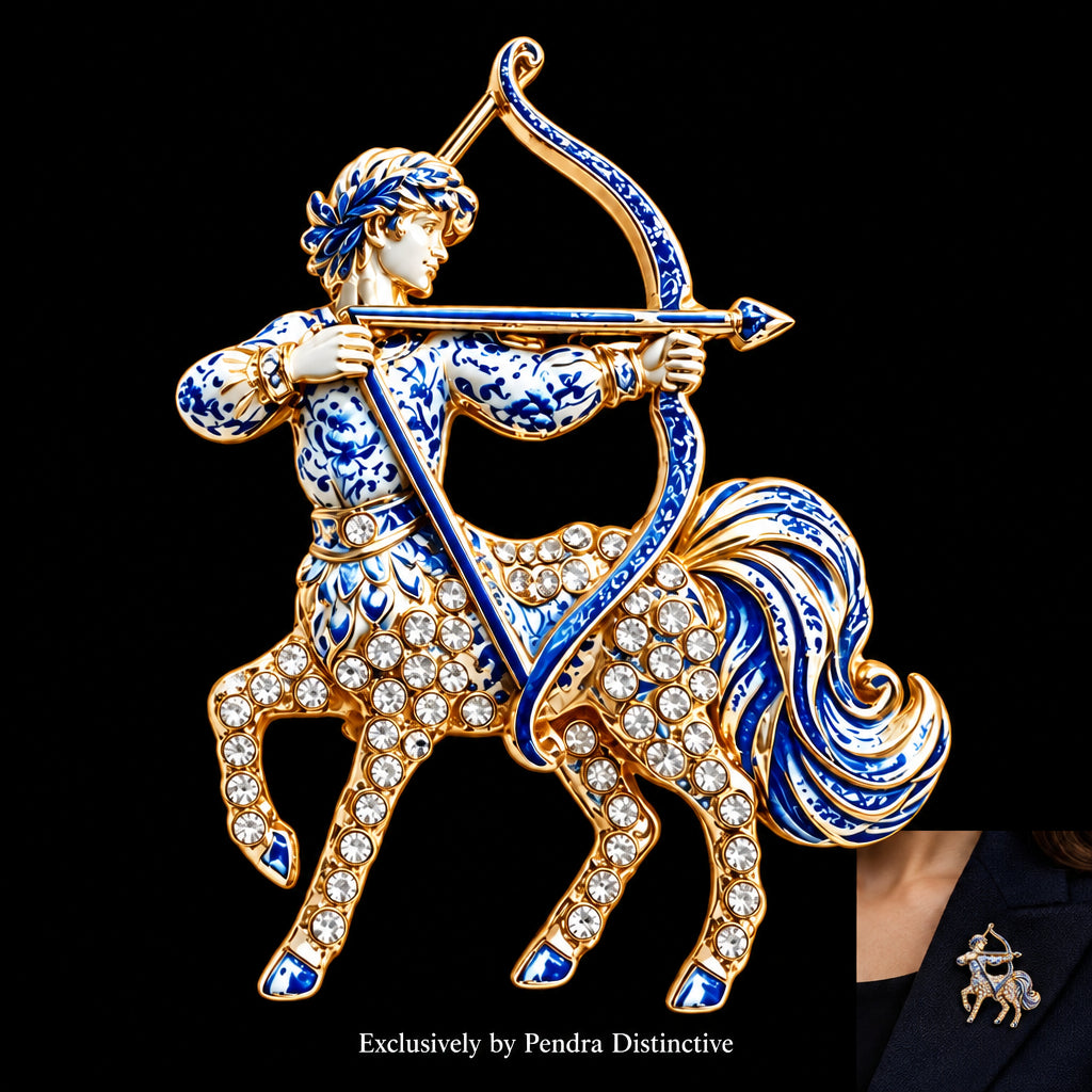 PENDRA Zodiac Porcelain Animal Brooch