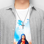 PENDRA Muticolor Religon Cross Steel Necklace