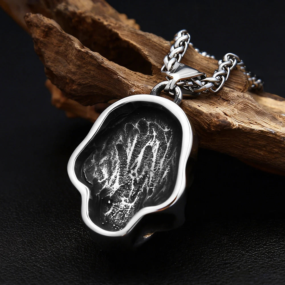 PENDRA Ghostskull Gothic Ghost Skull Pendant Necklace