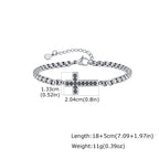 Stylish Men's Cross Bracelet,High Quality Stainless Steel Box Chain with Black CZ, Adjustable Hip Hop Faith Jewelry Gift