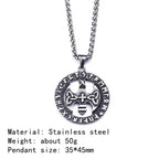 PENDRA Celtic Knot Norse Steel Necklace