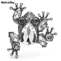 PENDRA Cute Crystal Frog Brooch