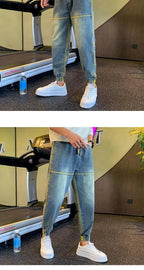 Gradual Change Color 2025 Tied Jeans Men's Summer New Loose Ruffian Handsome Small Feet Pants Trendy Brand Harlan Casual Pants