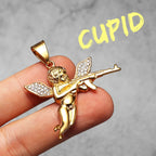 PENDRA Angel Cupid Gun Steel Necklace