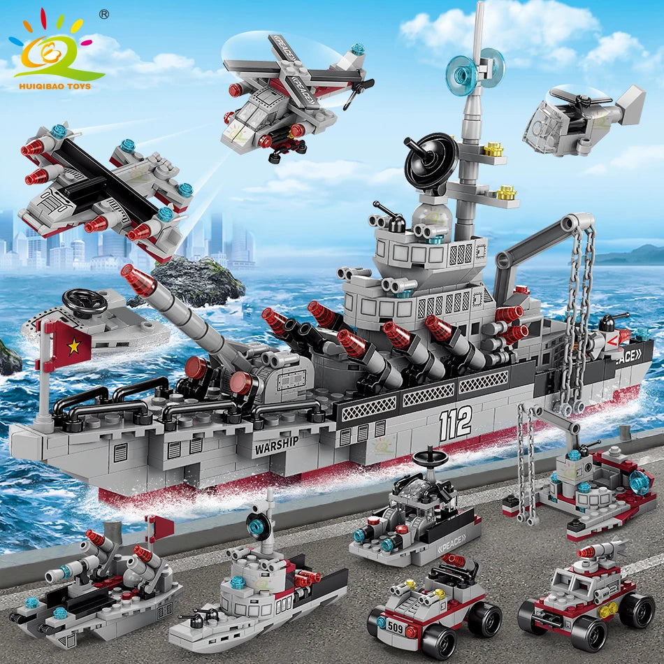 PENDRA Military Ship 8in1 Building Set