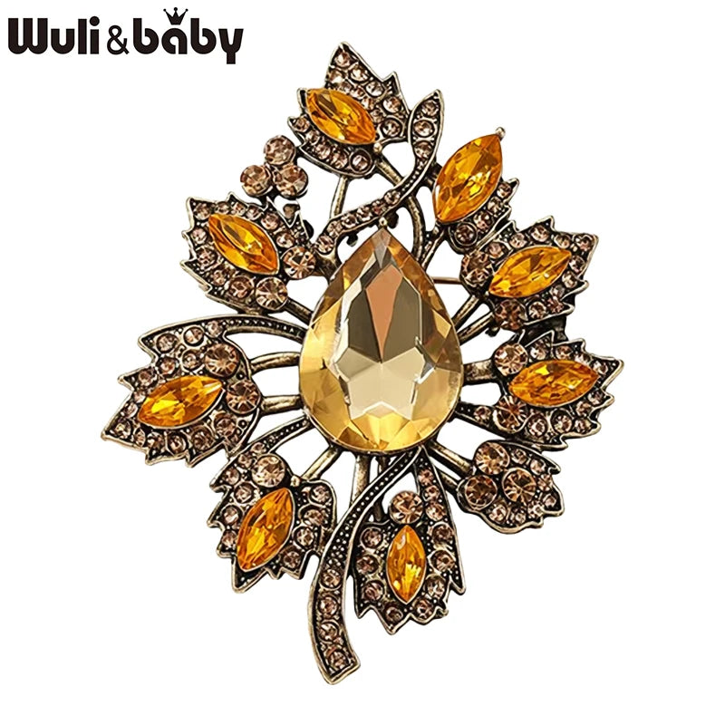 PENDRA Florielle5 Rhinestone Brooch