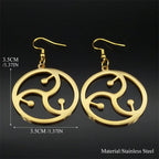 Hip Hop Bdsm Symbol Stainless Steel Earrings For Women Men Gold Color Fifty Shades Of Grey Logo Earring Party Jewelry Gift