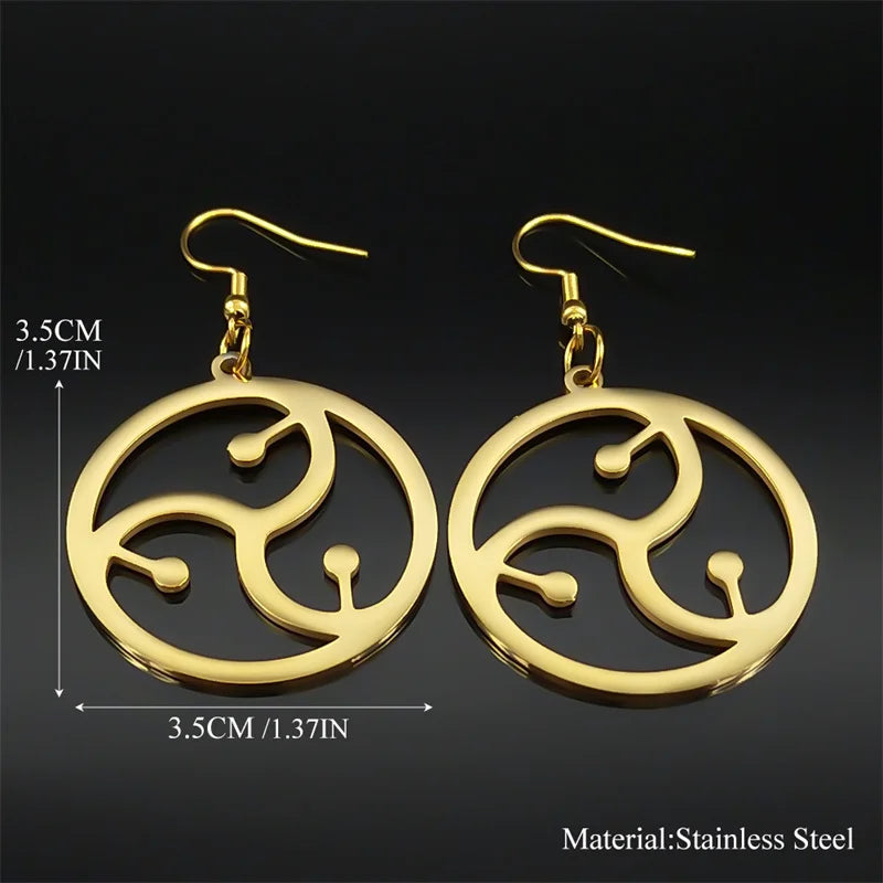 Hip Hop Bdsm Symbol Stainless Steel Earrings For Women Men Gold Color Fifty Shades Of Grey Logo Earring Party Jewelry Gift
