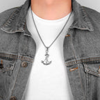 PENDRA Golden Anchor Boyfriend Steel Necklace