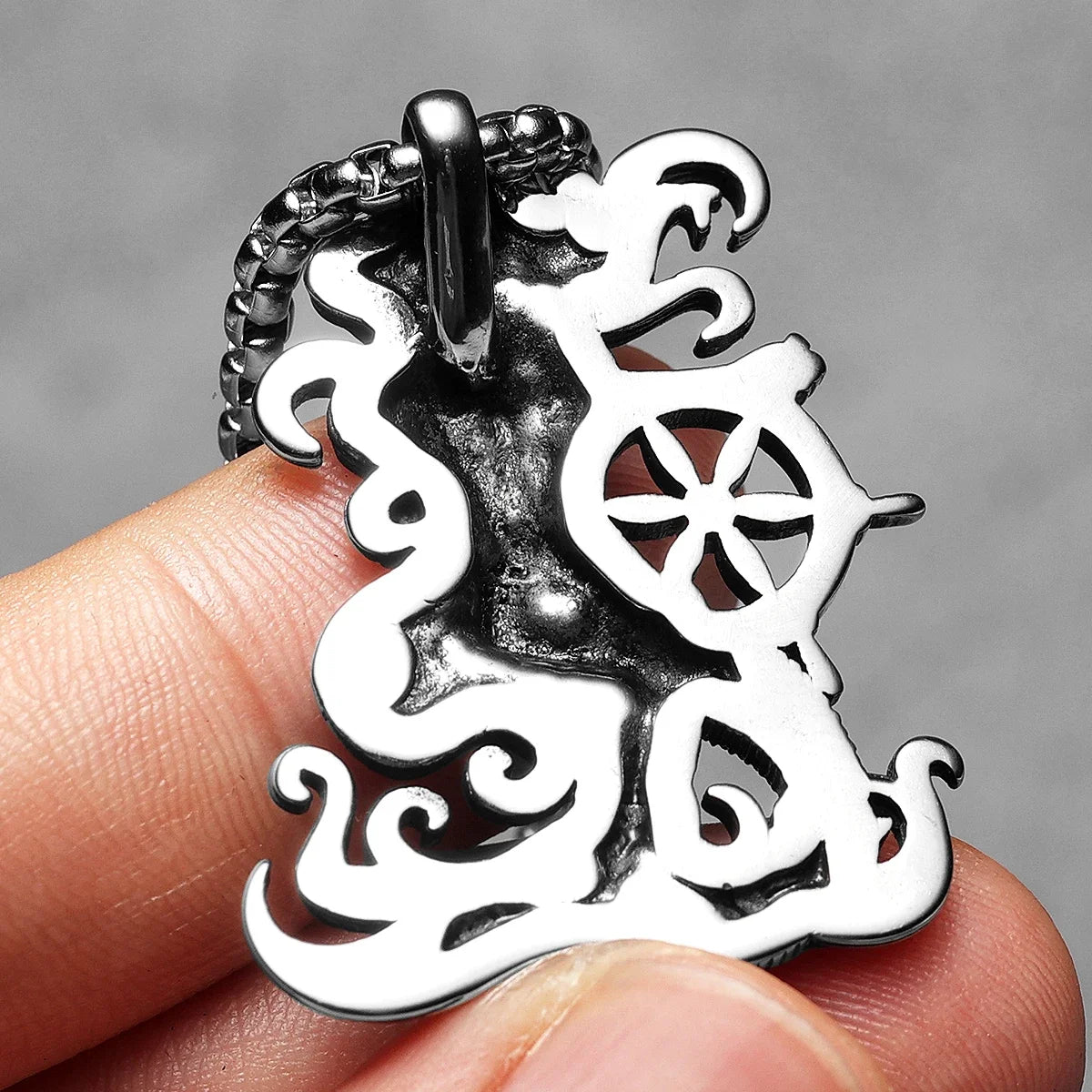 Mermaid Rudder Sailor Men Necklaces Stainless Steel Pendant Chain Women Fashion Jewelry Punk New In Accessories Gifts Wholesale