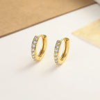 PENDRA Diamond Studded Hoop Sterling Earrings