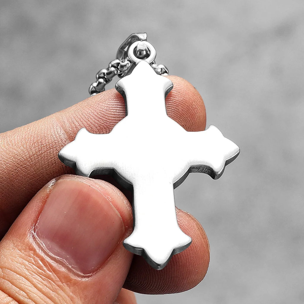 PENDRA Religion Cross Steel Necklace