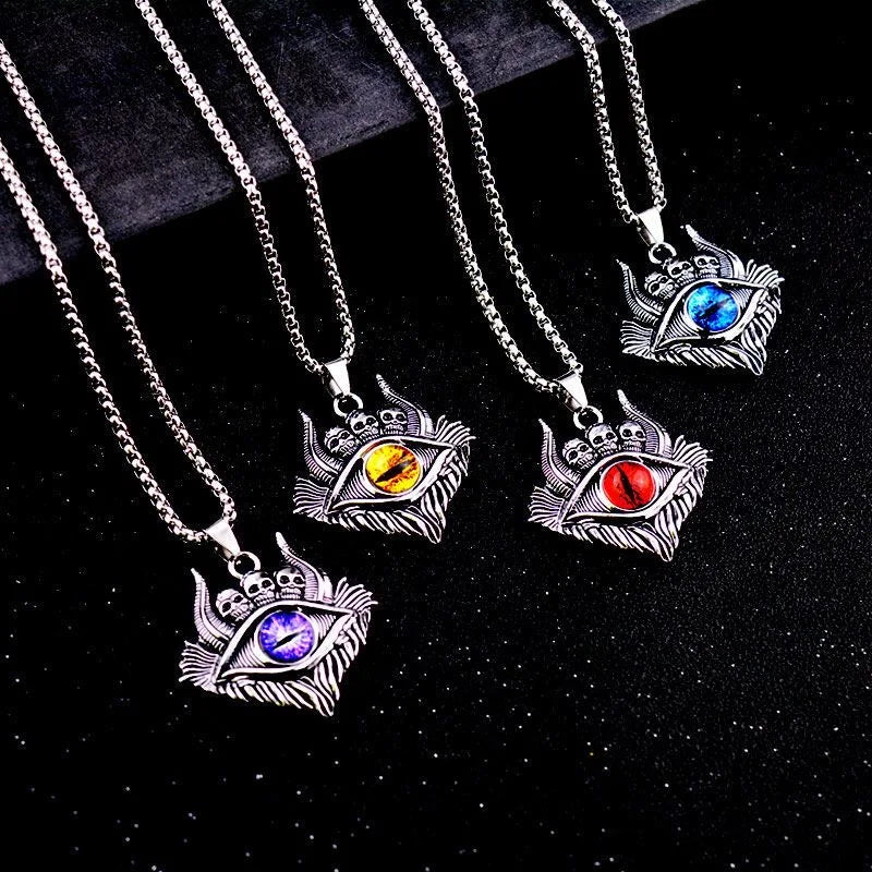 PENDRA Demoneye Stainless Steel Devil Eye Pendant