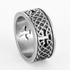 Viking Celtic Knot Cross Stainless Steel Womens Mens Rings Punk Vintage For Boyfriend Biker Jewelry Creativity Gift Wholesale