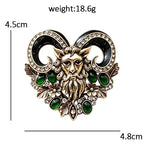 PENDRA Zodiac Heritage Rhinestone Goat Brooch