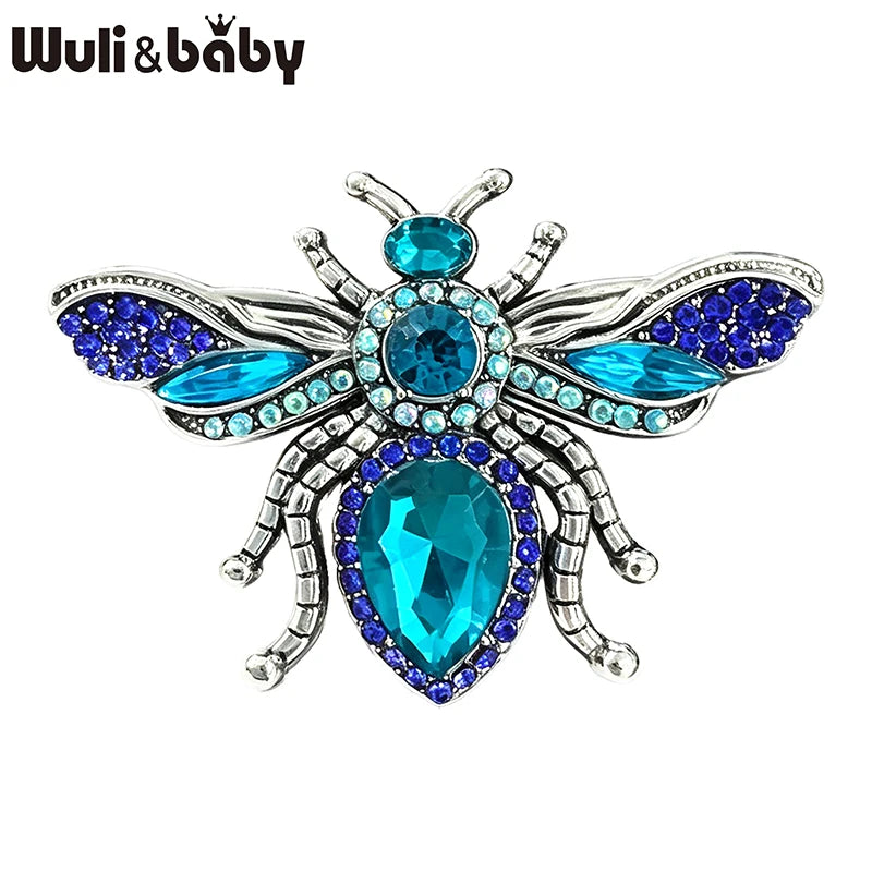 PENDRA Vintage Crystal Bee Brooch