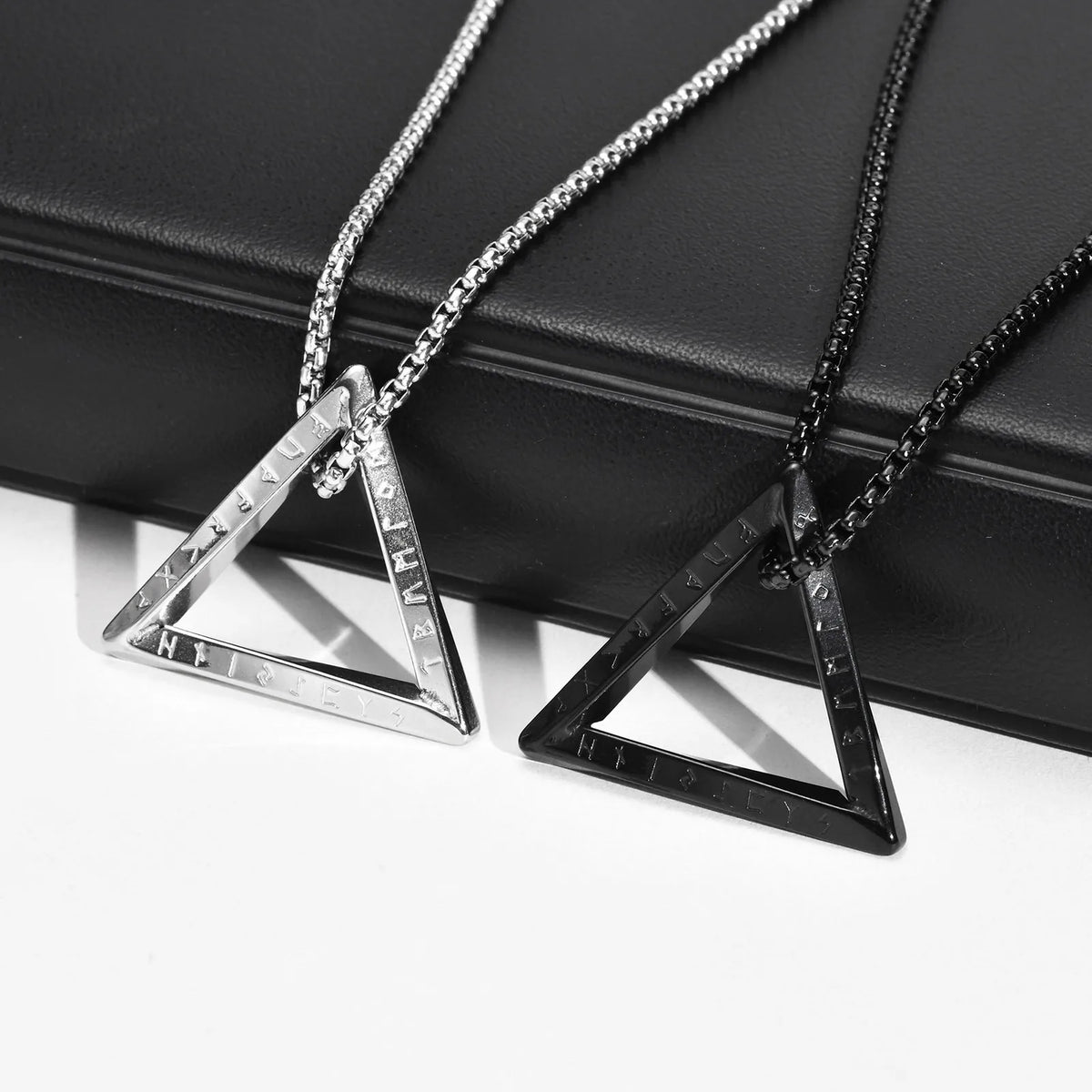 PENDRA Triangle Box Pendant Necklace