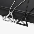 PENDRA Triangle Box Pendant Necklace