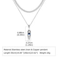 PENDRA Stone Blue Chain Necklace