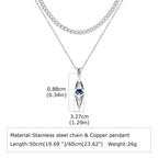 PENDRA Stone Blue Chain Necklace
