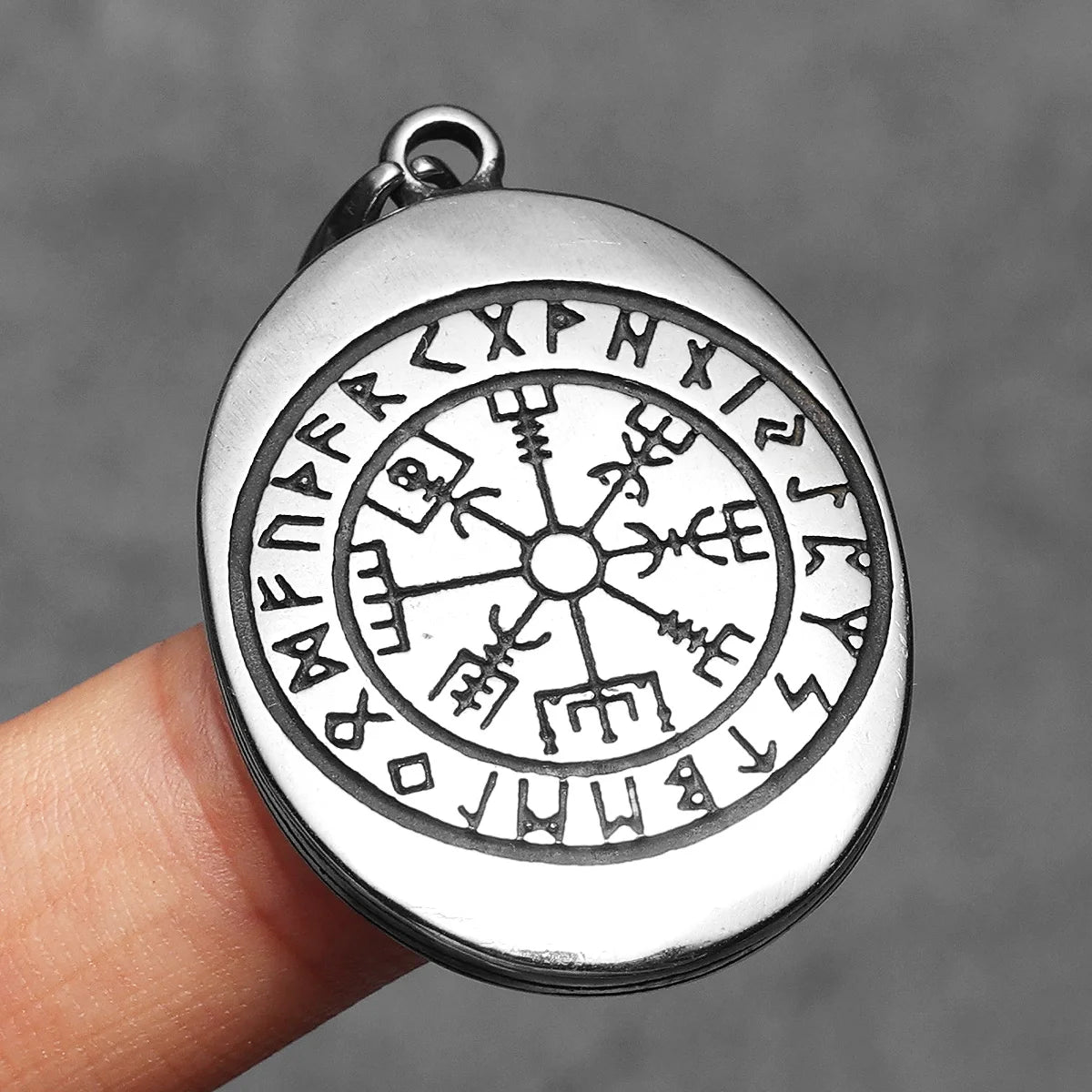 Full Moon Wolf Compass Men Necklaces Stainless Steel Pendant Chain Women Punk Fashion Jewelry New In Accessories Gifts Wholesale