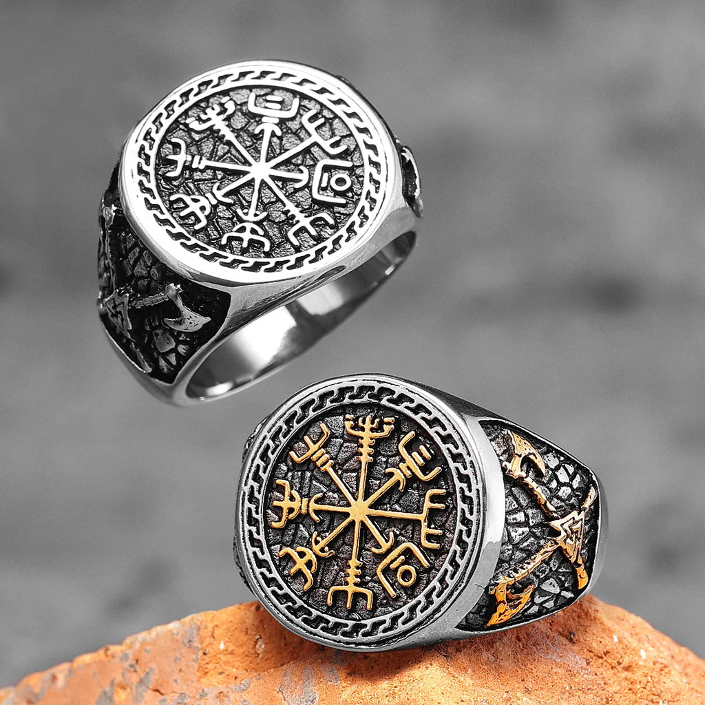 PENDRA Pirate Ax Totem Steel Ring
