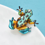 PENDRA Meadow Enamel Frog Brooch