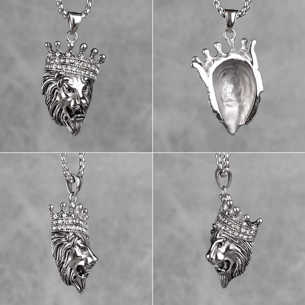PENDRA Lion King Animal Steel Necklace