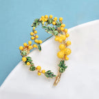 PENDRA Amorette 2-Color Enamel Fruit Heart Brooch