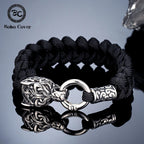 PENDRA Wolf Rune Steel Bracelet
