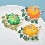 PENDRA Pumpkelle Lovely Enamel Pumpkin Brooch