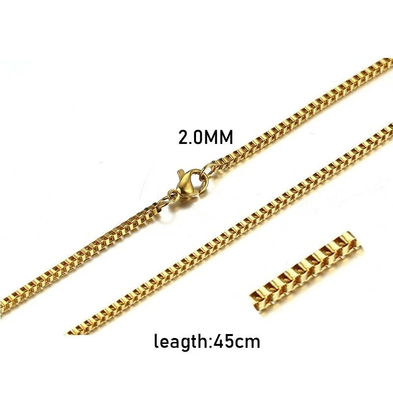 Figaro Necklace Men,Stainless Steel Curb Chain, Man Necklace, 5 to 8mm Link Chain