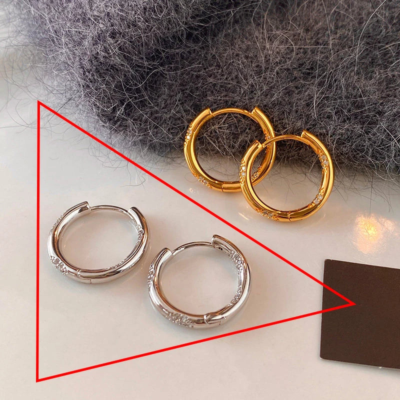 VENTFILLE 925 Sterling Silver Earring for Women Zircon Ear Wire Austere Minimalist Office Bohemia Jewelry Gift Dropshipping