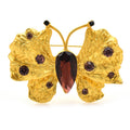 PENDRA Crystal Golden Butterfly Brooch
