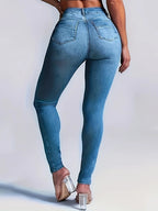 Hip Lifting Sexy Tight Jeans, High Stretch Slim Fit Comfortable Jeans, Women's Jeans And Clothing