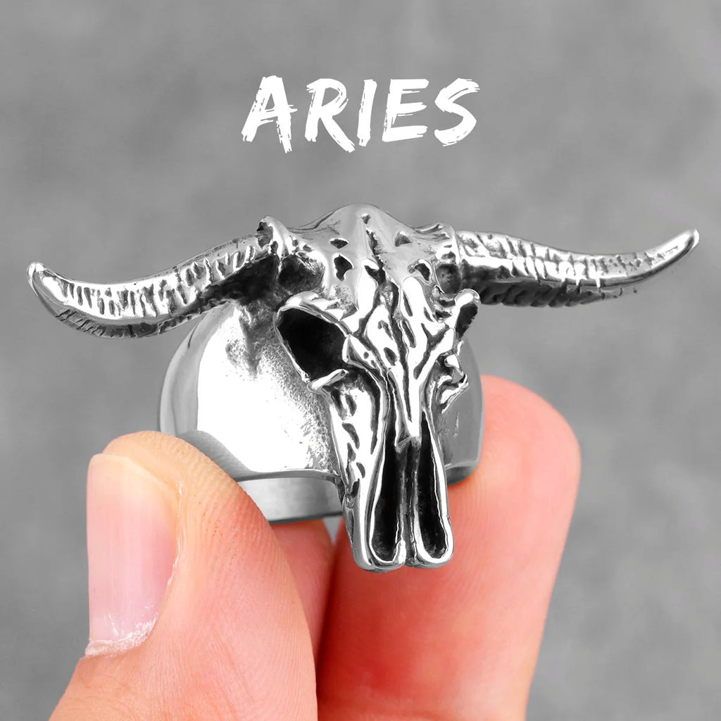 PENDRA Satan Ram Aries Steel Ring