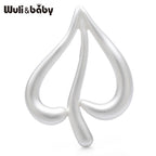 PENDRA Amora Stainless Steel Heart-Leaf Brooch