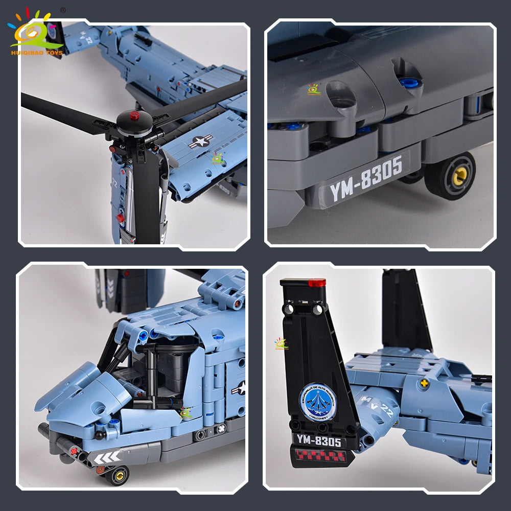 PENDRA Tiltrotor Aircraft Helicopter Building Set