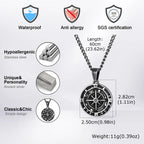 PENDRA Compass Antique Pendant Necklace
