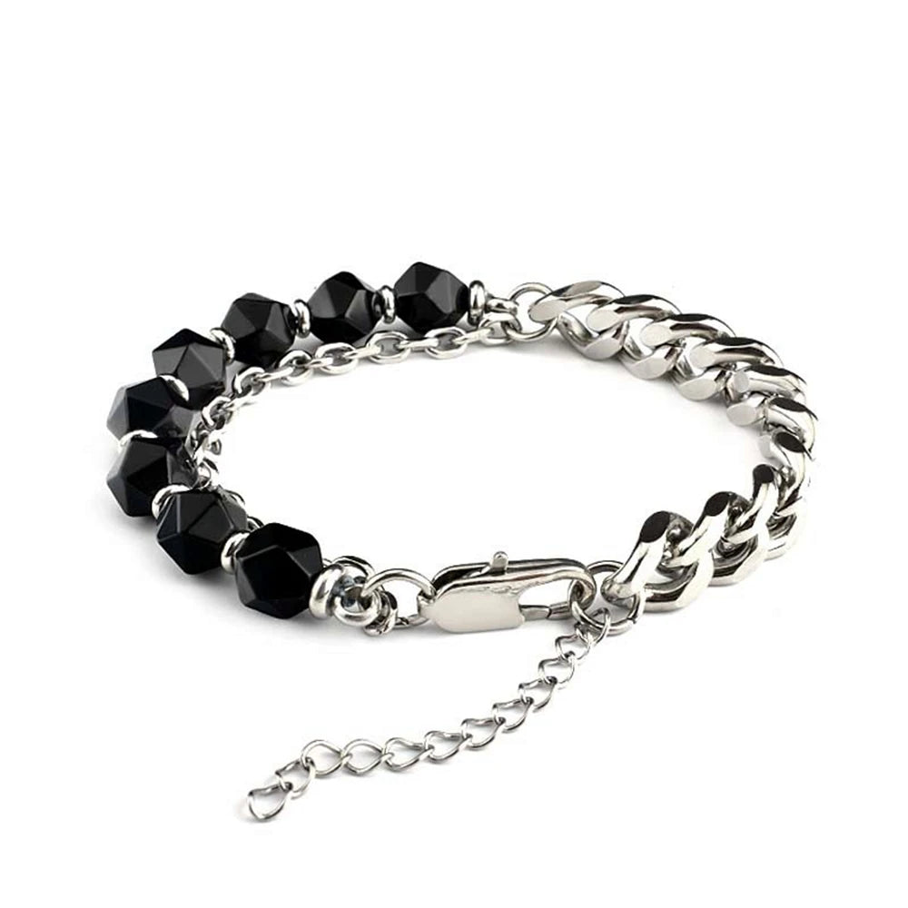 PENDRA Chain Black Steel Bracelet