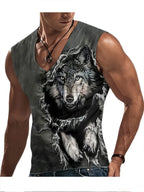 PENDRA Sleeveless Skull Print T-Shirt